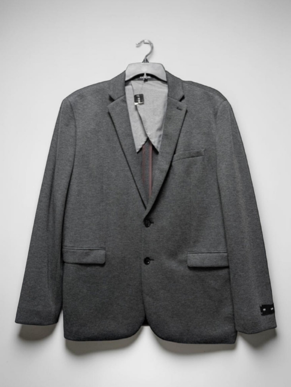 Express Men's Gray Blazer 44R Slim Fit 2 Button Notch Neck Career Office NWT